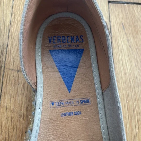 Verbenas Cruz Open Toe Suede Espadrille in Tan Piedra Size 38 Made In Spain - Picture 3 of 13